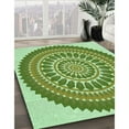 thumbnail image 2 of Ahgly Company Indoor Square Patterned Light Green Area Rugs, 3' Square, 2 of 6