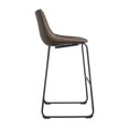 thumbnail image 3 of AmeriHome BSLCCSET Classic Faux Leather Bar Chair Set, Coffee, 3 of 5