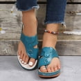 thumbnail image 4 of NOKIO Women's Summer Toe Wedge And T Shaped Oversized Beach Sandals And Slippers Women's Comfortable Arch Support Summer Orthotic Flip Flops Sandals, 4 of 7