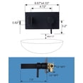 thumbnail image 6 of Wowow Single Handle Wall Mounted Bathroom Faucet with Solid Brass Rough Valve in Matte Black, 6 of 10