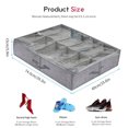 thumbnail image 2 of Estructura de cama plegable de fieltro (cruz negra), baúl de almacenamiento grande, bolsa de almacenamiento para zapatero con asa y ventana transparente, 2 of 5