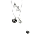 thumbnail image 2 of Delight Jewelry Silvertone Doctor Caduceus Seal - DO Silver tone Zig Zag Christmas Tree Charm Necklace and Stud Earrings, 2 of 4