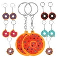thumbnail image 2 of 18pcs Keychain Pendants Donut Charm Keyring Key Ring Donut Hanging Pendant for Bags, 2 of 9