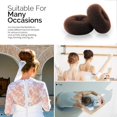 thumbnail image 4 of Kitjans Hair Donut Bun Maker, 2PCS Large 3.5 Inch Ring Style Bun for Thick, Long Hair (Brown), 4 of 5