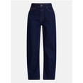thumbnail image 6 of Scenario Women's and Women's Plus High Rise Tapered Barrel Crease Jeans, 27" Inseam, Sizes 0-28W, 6 of 7