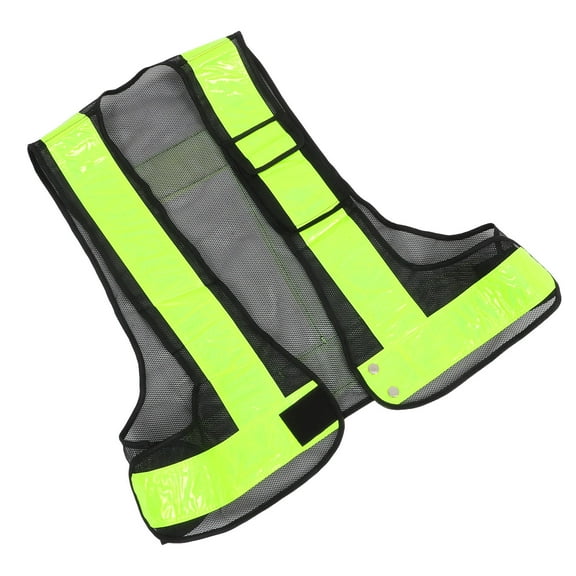 HOMEMAXS 1pc Black Safety Reflective Vest with High Visibility for Cycling and Construction Workers