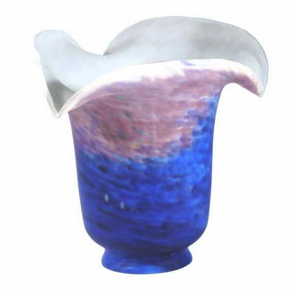 Meyda Tiffany 16744 Three Flute Glass Shade From The Pate-De-Verre Collection - MultiColor