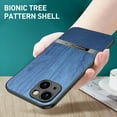 thumbnail image 5 of Dteck Compatible with iPhone 14 Pro Max Case Wood Grain Outside Design TPU Hybrid Case, Gray, 5 of 8