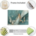 thumbnail image 2 of AVOI Abstract Wall Art Aqua Blue Feather Butterfly Pictures Wall Decor Master Over Above Bed Canvas Prints Horizontal Artwork Painting Home Office Decorations For Bedroom Frame: 12x16in, 2 of 6