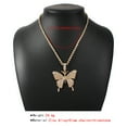 thumbnail image 3 of Collier Chaîne Papillon Vintage Pendentif Papillon en Strass pour Femmes, 3 of 8
