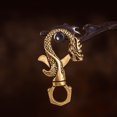 thumbnail image 4 of Milisten 2-Pack Golden Brass Keychains with Vintage Dragon Design, and Stylish Car Accessories for Everyday Use, 4 of 8