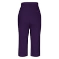 thumbnail image 6 of Cleaning Croppped Capri Pants for Women Slide Button Capris Elastic High Waist Pant Tight Fitted Sweatpant Lounge Breathable Capris Pull On Stretch Trouser Workout Yoga Gym Capris, 6 of 7