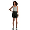 thumbnail image 3 of No Boundaries Women's Rayon Juniors Ribbed Bike Shorts, 3 of 5