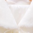 thumbnail image 2 of EeaseMX 1 abrigo de felpa para otoño e invierno para niñas, con flores, para vestir, chal, para actuaciones, cálido y elegante, color blanco, talla M, 2 of 8