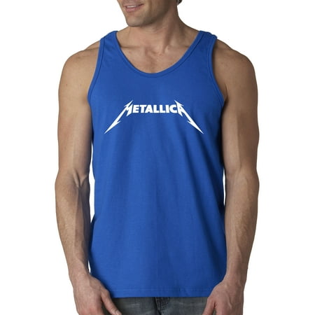 - New Way 925 - Men's Tank-Top Metallica Metal Rock Band Logo 3XL Royal Blue
