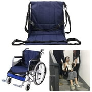 Patient Lift Stair Slide Board Transfer Emergency Evacuation Chair Wheelchair Belt Safety Full Body Medical Lifting Sling Sliding Transferring Disc Use for Seniors,Handicap (Blue - 4 Handles)