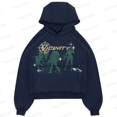 thumbnail image 3 of 2022 Nueva sudadera holgada con cremallera de moda para hombre, sudadera de gran tamaño Harajuku y2k, ropa de calle estampada para mujer, top negro de manga larga, 3 of 5