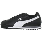 Big Kids Puma Roma Basic JR Black-White-Puma Silver (354259 01) - 4.5