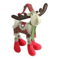 thumbnail image 2 of 25" Nordic Red and Green Plaid Reindeer Christmas Tabletop Figurine, 2 of 2