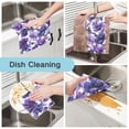 thumbnail image 2 of Purple Flowers Dish Cloths Dish Towels Cleaning Cloths Quick Drying Reusable 11" x 11" Set of 6, 2 of 9