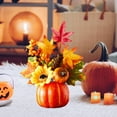 thumbnail image 6 of Pumpkin Maple Leaf Centerpiece Faux Foam Tabletop Harvest Decor for Kitchen Fireplace Autumn Scene, 6 of 9