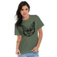 thumbnail image 4 of Cat with Glasses Cute Hipster Kitty Plus Size Crewneck Graphic Tee Shirt Brisco Brands 3X, 4 of 5