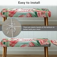 thumbnail image 6 of Psesaysky Easter Rectangle Bench Seat Protector Cover with Tulip Pattern, Elastic Anti Dust Polyester Spandex Fabric for Dining Room, 6 of 9