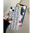 thumbnail image 4 of Compatible with iPhone 13 Case or iPhone 14 Case for Women/Girls, Cute 3D Laid Desgin Soft Silicone Shockproof Raised Bumper Corners Case for iPhone 13 / iPhone 14（Gray）, 4 of 16