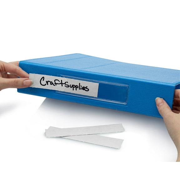 Carstens - White 1 Inch Binder Spine Insert Cards, 5.25 x .6875 Inch, Pack of 100 (8390 Series) - Ideal for 1 Inch Spine Insert Adhesive Pockets