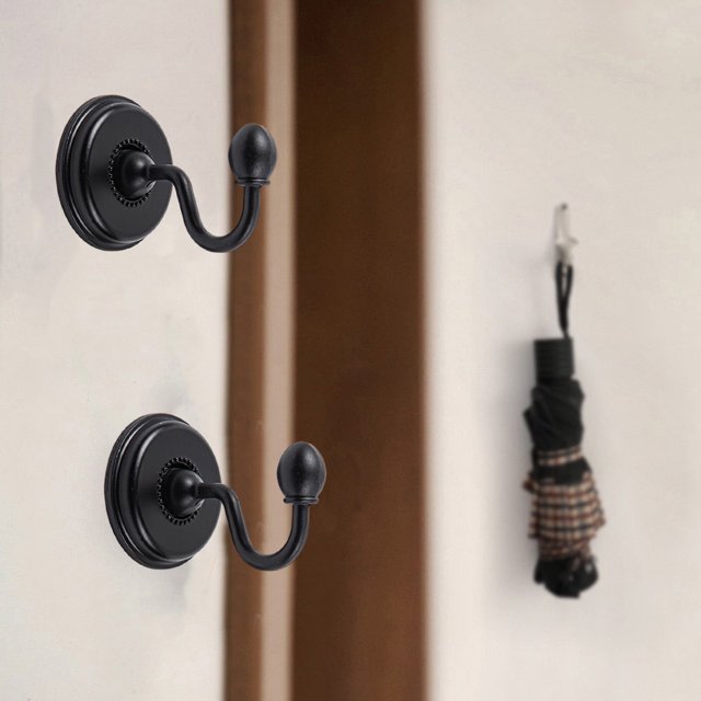 JilgTeok - Juego de 2 alzapaños de cortina de aleación con ganchos para colgar en la pared