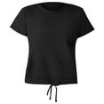 thumbnail image 5 of SHITINN Women's Casual Loose Fit Round Neck Short Sleeve T Shirt with Drawstring Hem for Everyday Womens Tops Short Sleeve Womens Summer T Shirts Casual Tops for Women, 5 of 6