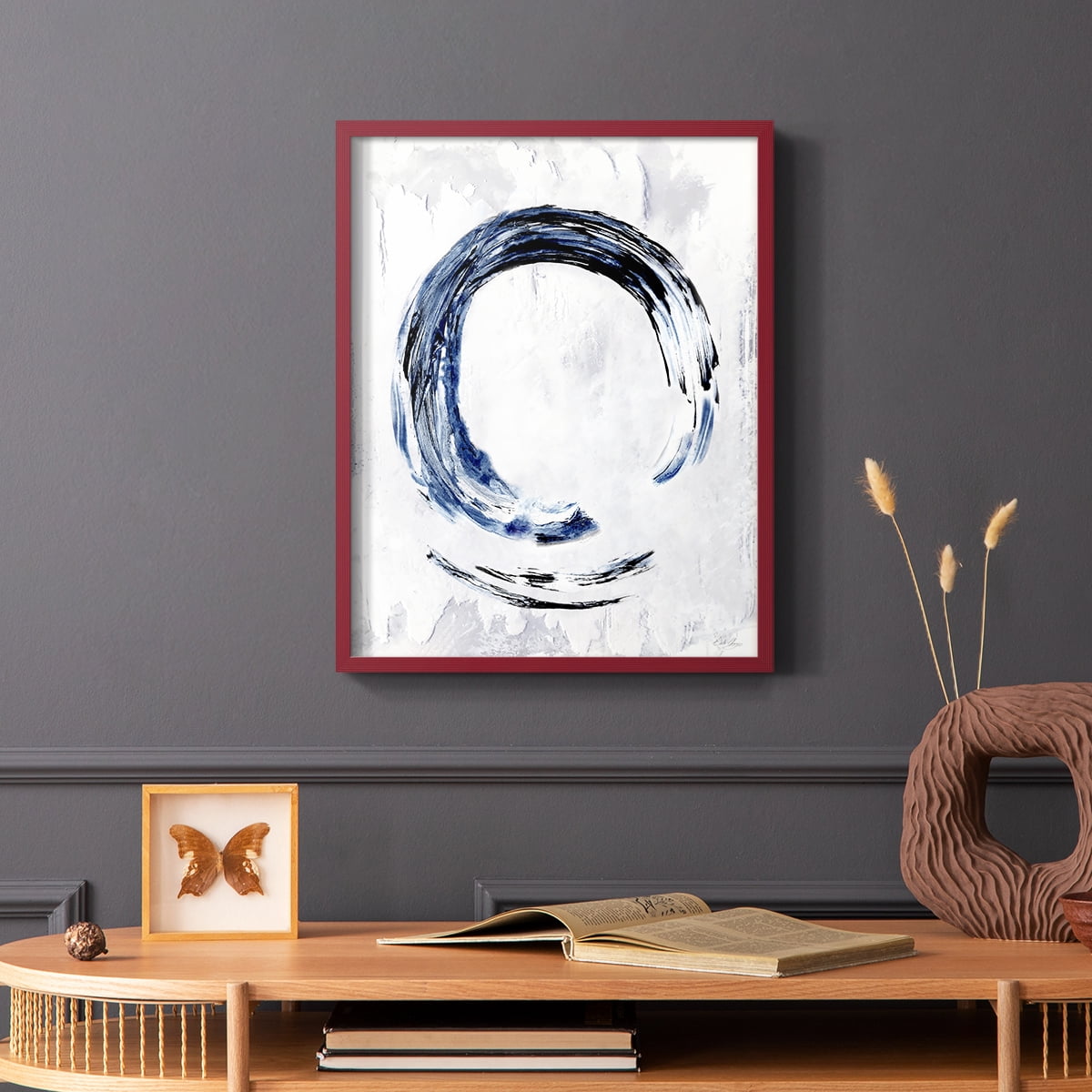 Moonglade II in Red Solid Wood 8 x 10 Framed Print