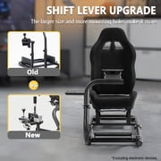 Marada Racing Simulator Cockpit with Black Seat Adjustable Fit Logitech G25 G27 G29 G920