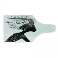 thumbnail image 1 of Zodiac Capricorn Cutting Board, Monochromatic Fashion Design Girl Side Silhouette with Horoscope Sign, Decorative Tempered Glass Cutting and Serving Board, in 3 Sizes, by Ambesonne, 1 of 2