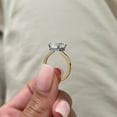 thumbnail image 6 of SOLITAIRE JEWELS 3.5Ct Emerald Cut Moissanite Diamond Hidden Halo Engagement Ring Solid 10K Two Tone Gold, 6 of 6