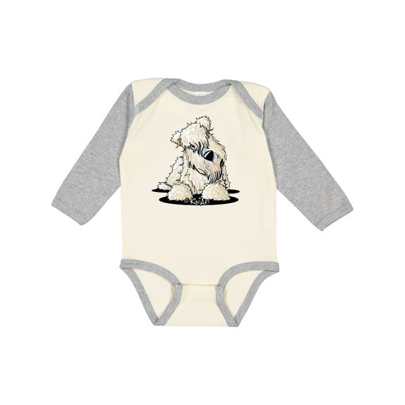 Inktastic Curious Wheaten Terrier Boys or Girls Long Sleeve Baby Bodysuit