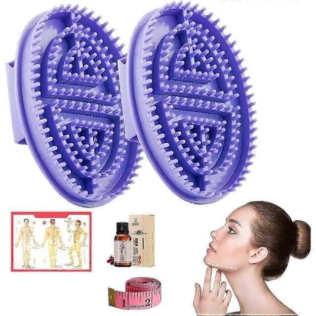 Pack of 2 Beauty Salon Professional Meridian Brush,Capricorn Meridian Massage Brush,Five Elements Meridian Essential Oil Brush