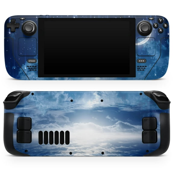 Design Skinz Steam Deck Skin Decal Protective Scratch-Resistant Cover Vivid Blue Falling Stars in the Night Sky