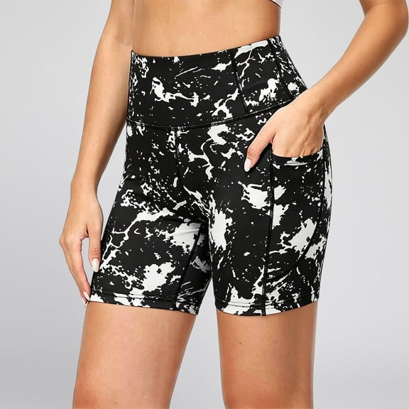 High Waist Yoga Shorts for Women Biker Shorts for Women Workout Running Biker Shorts High Waisted Compression Gym Running Yoga Shorts Women(Color3,S)