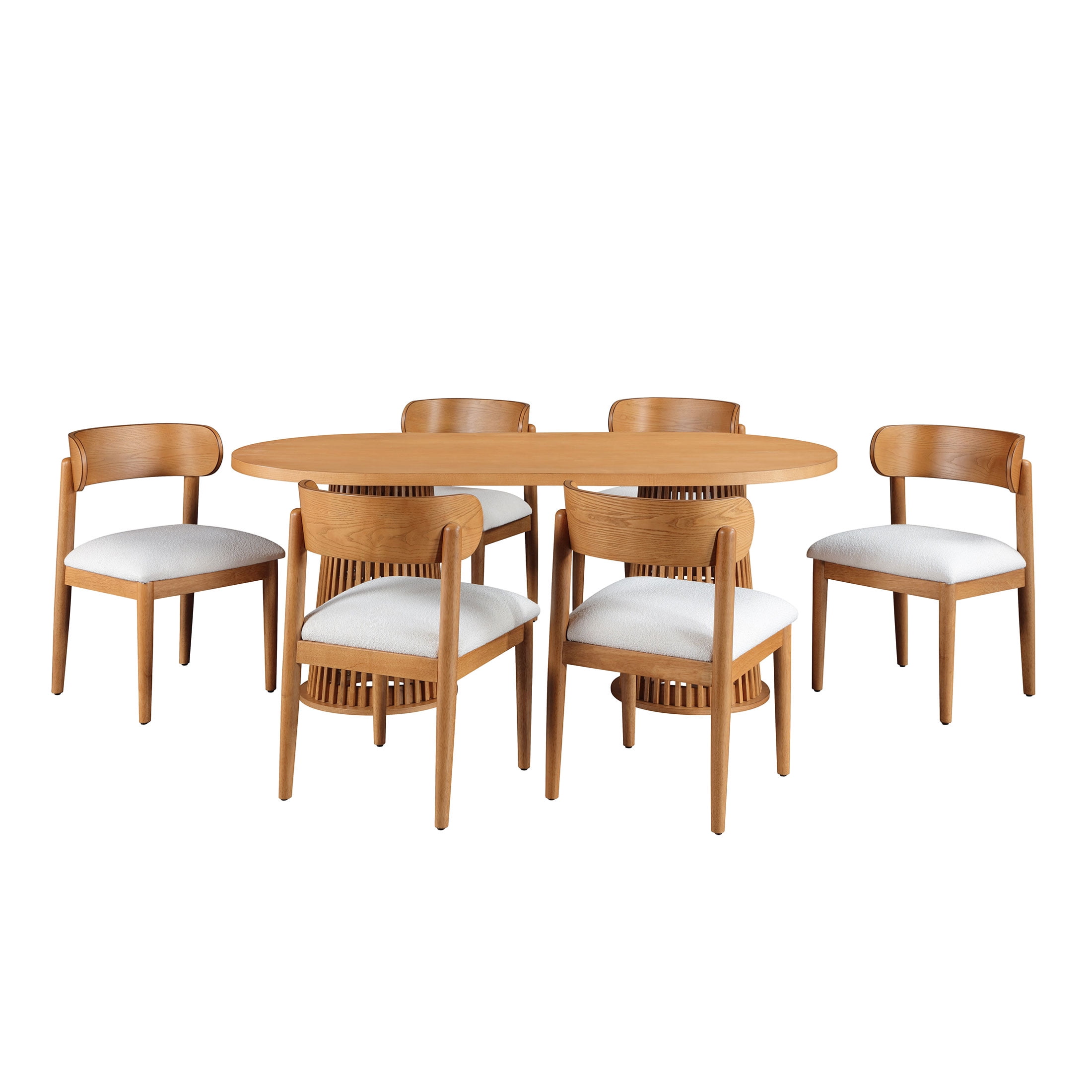 Beautiful by Drew Oval Dining Table, Warm Honey