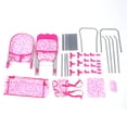 thumbnail image 1 of 4 unids/set cama + columpio + mecedora + silla de comedor muñeca juego casa juguete combinación, 1 of 8
