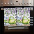 thumbnail image 2 of Blue Purple Floral 1 Pack Kitchen Towel, Water Absorbent Dish Towel, Spring Country Hydrangea Flower Truck Decorative Hand Towels - Quick Drying Cloth for Cooking Baking, 18x28 Inch, 2 of 8