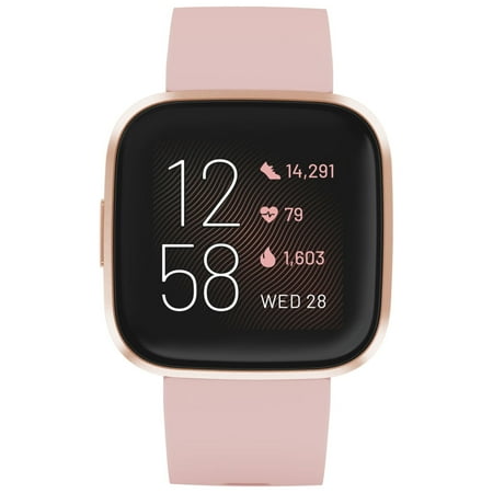 Fitbit Versa 2 Health & Fitness Smartwatch - Petal /Copper Rose Aluminum