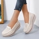 thumbnail image 4 of Zapatos para mujer, cómodos, con suela gruesa, informales, con plataforma, de gran tamaño, para correr, botas vaqueras, 4 of 6