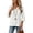 White, variant on Hurxie 3/4 Length Sleeve Womens Tops Cotton Linen Shirts V Neck Loose Fit Casual Blouses Early Fall Fashion Clothes White,XXL