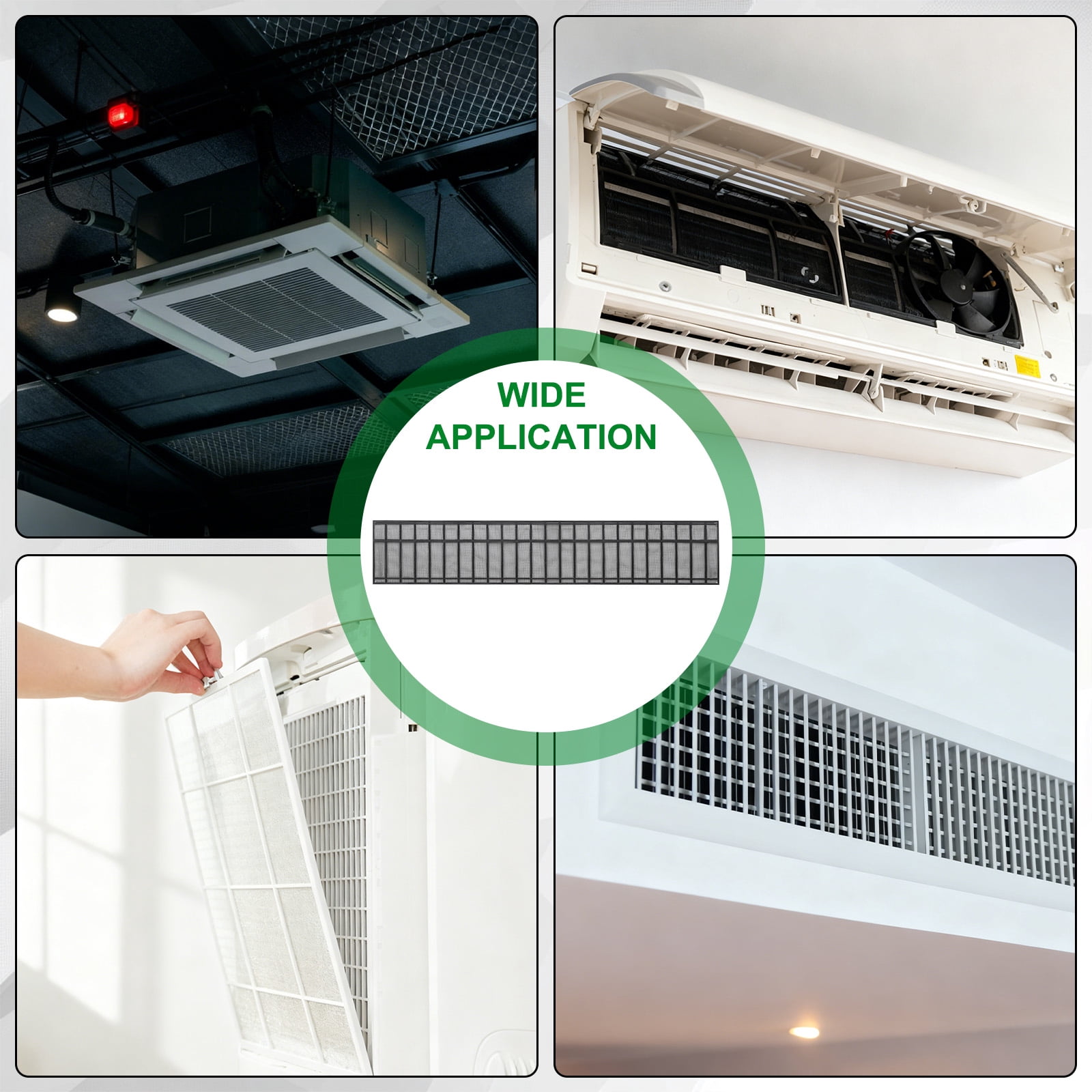 Uxcell Room Air Conditioner Filters Replacement (47" x 8.7") - Air Filter Replacement Parts Nylon Air Filter Screen Mesh Sheet for Home/Air Conditioning