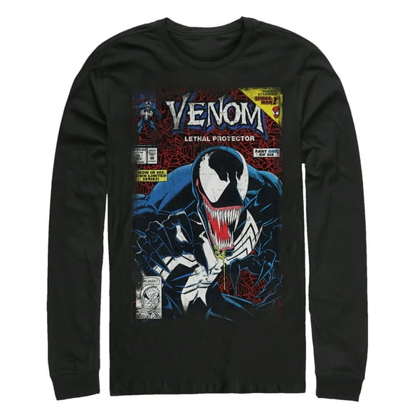 Men's Marvel Venom Lethal Protector Long Sleeve Shirt Black X Large
