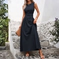 thumbnail image 2 of CIENVNSTG Fashion Casual Solid-color Dress Party Dress Spring Summer Dress For Women, 2 of 6