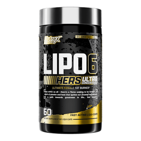 Nutrex Research Lipo 6 Hers UC Thermogenic Fat Burn Support for Women 60ct