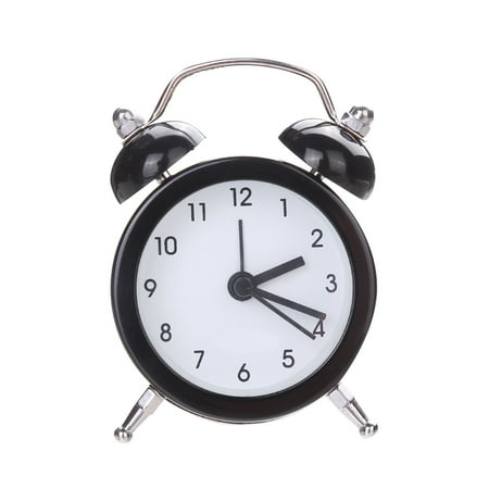Bedroom Twin Bell Alarm Clock Loud Great for Heavy Sleepers Stylish Battery Operated for Bedroom and Decoration Decor